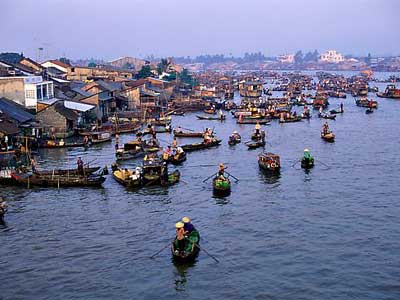 Cai Rang Floating market, early morning
